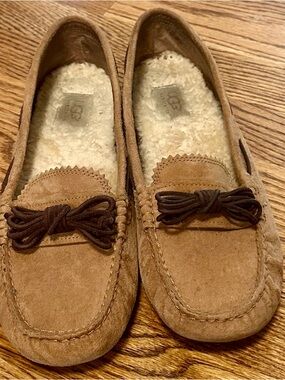 UGG Chestnut Suede Moccasin Slippers